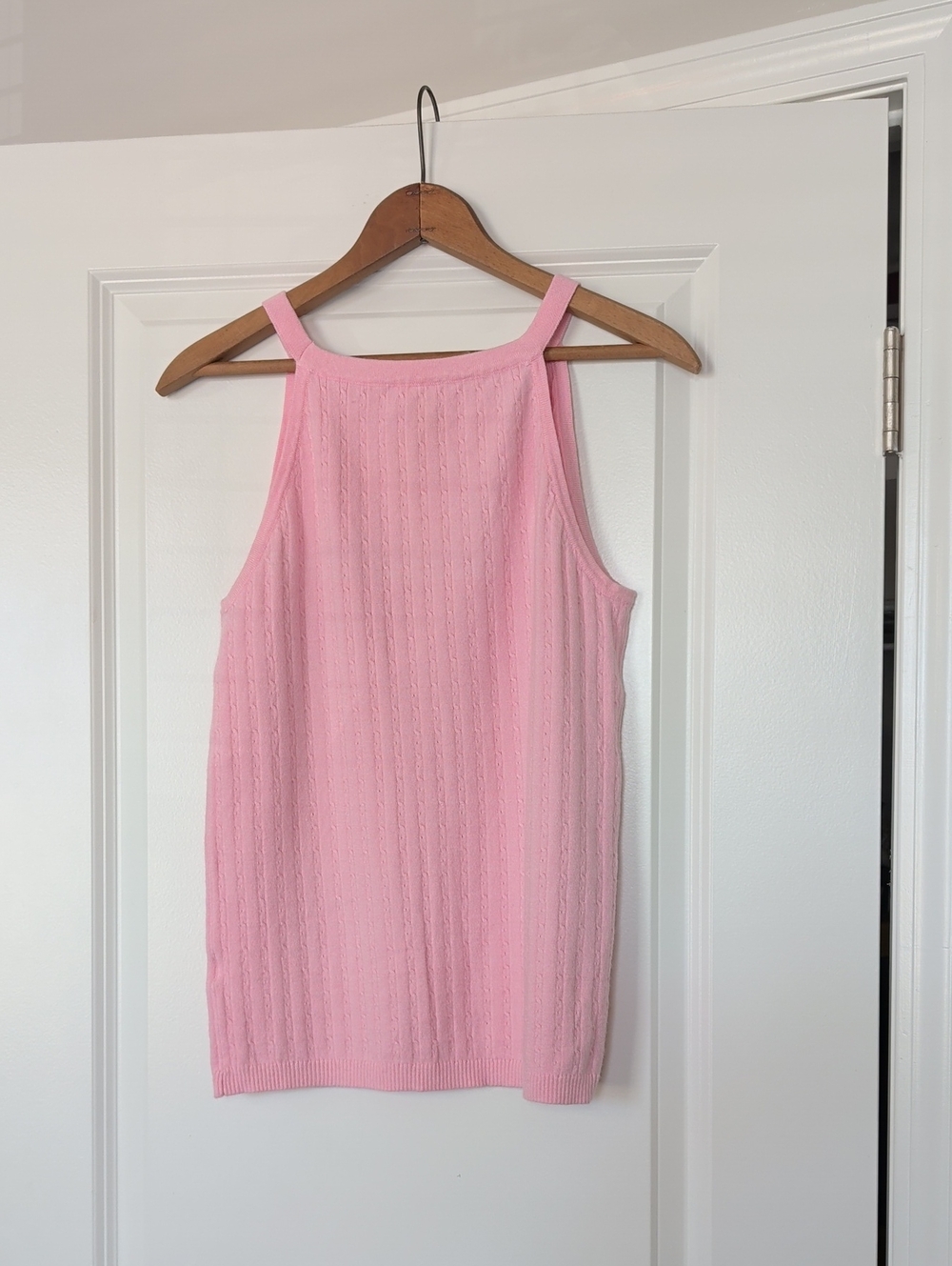 Pink Knit Halter Tank Top - Women